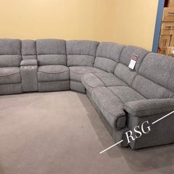 Power Reclining Sectional Couch By Emerald Home ⭐No Needed Credit Check 💛 $39 Down Payment with Financing
