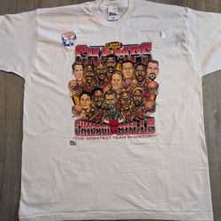 Vintage 1997 Caricature Bulls T Shirt