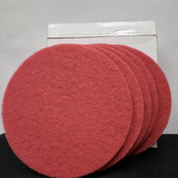 Brand New Renown 14 inch  Red Light Duty Buffing Floor Pad (QTY 5)