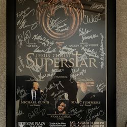 JESUS CHRIST SUPERSTAR TOUR CONCERT AUTOGRAPHED TOUR POSTER   MINT CONDITION 