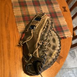 Rawlings Vintage First Baseman’s Glove, Model  RFM 15B.  Has Some Life Yet. Probably 13”