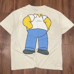 Simpsons Homer Gag Tee 2XL | Funny Graphic Shirt Novelty Cartoon Tee
