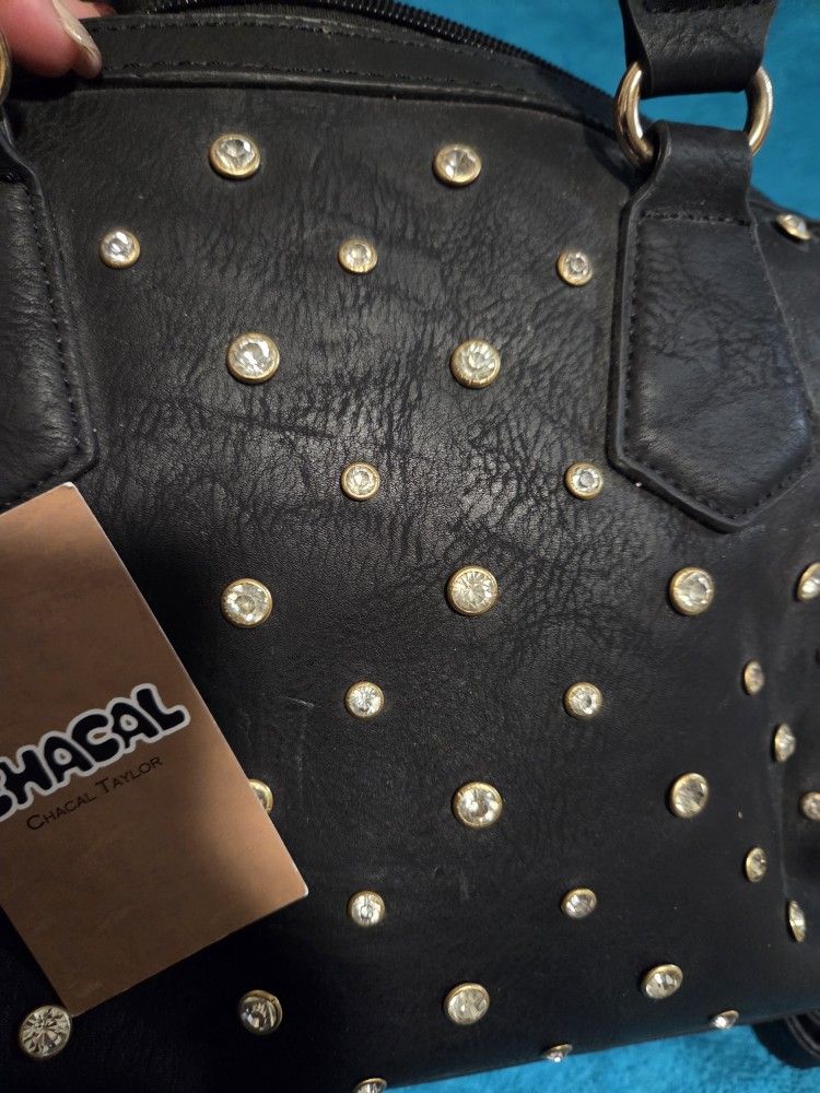 Black Rhinestone Purse