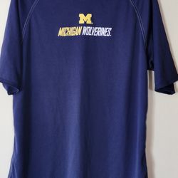 LARGE MENS MICHIGAN WOLVERINES PRO EDGE SHIRT