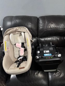 Evenflo Shyft Intuiti+ Travel System Featuring Revolve180 LiteMax NXT Preemie and Infant Car Seat with SensorySoothe and Green & Gentle (Champagne)