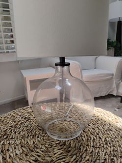 Glass table lamp