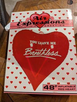 Vintage 1990 48" Inflatable Heart