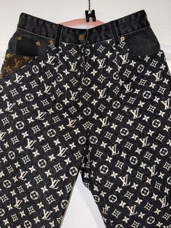 LOUIS VUITTON Monogram Denim Mom Jeans SIZE 36 european (4 US or