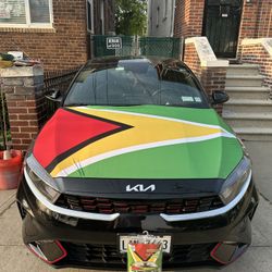 Guyana Flag Car Hood Cover Fits All Cars