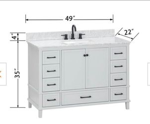 BRAND NEW 48" BATHROOM VANITY CABINET WITH TOP