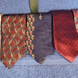 Mens Vintage Dress Tie Assortment 100% Silk/Polyester 