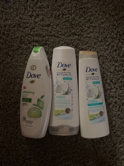 Dove set conditioner & shampoo & body wash cucumber