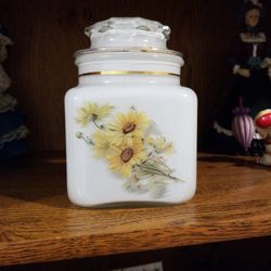 Vintage Floral Jar