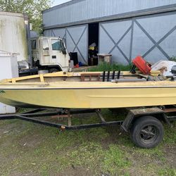 14 Foot Fishing Boat With 2 Motors