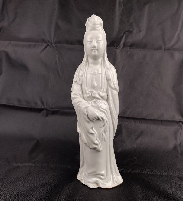 Chinese Antique Porcelain Guanyin Statue Qing Dynasty Chinese White Buddh
