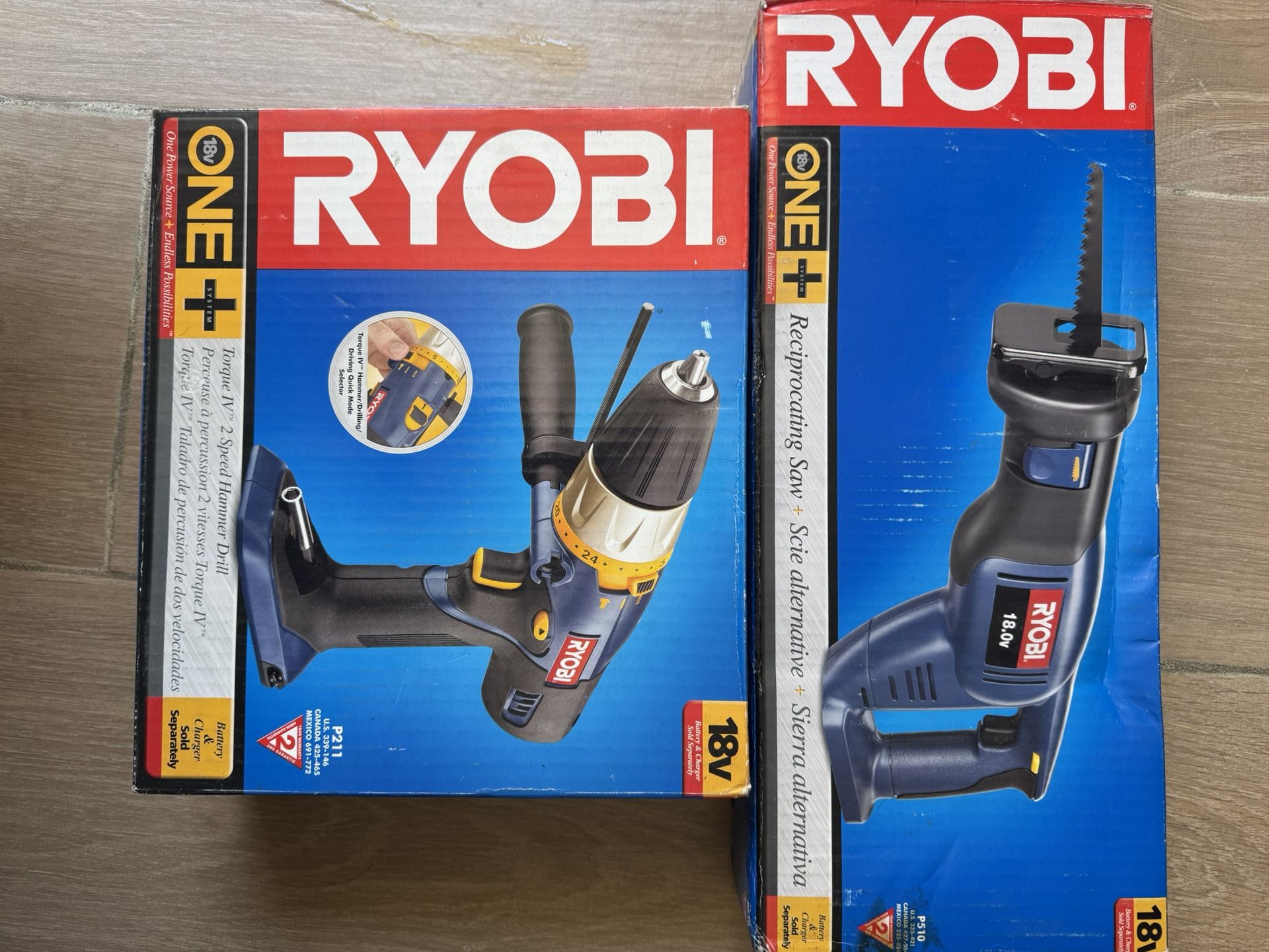 Ryobi Hammer Drill and Reciprocating Saw 18v