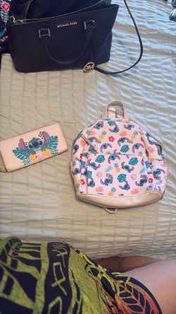 Stitch Backpack And Wallet 