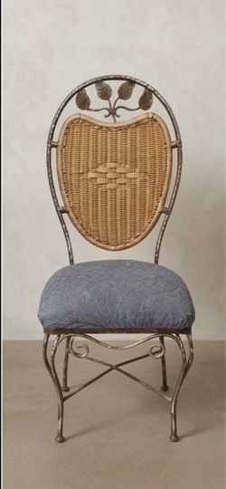 Wicker and Metal Chair