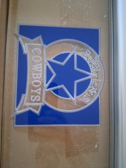 Dallas COWBOYS GLASS SIGN