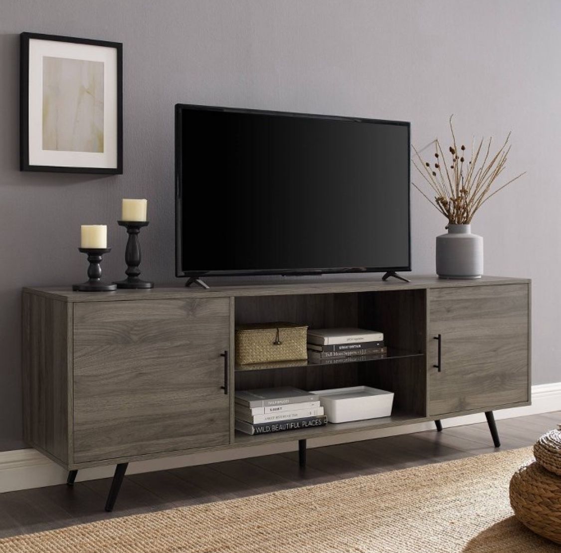 Extra Large Mid Century Modern TV Stand