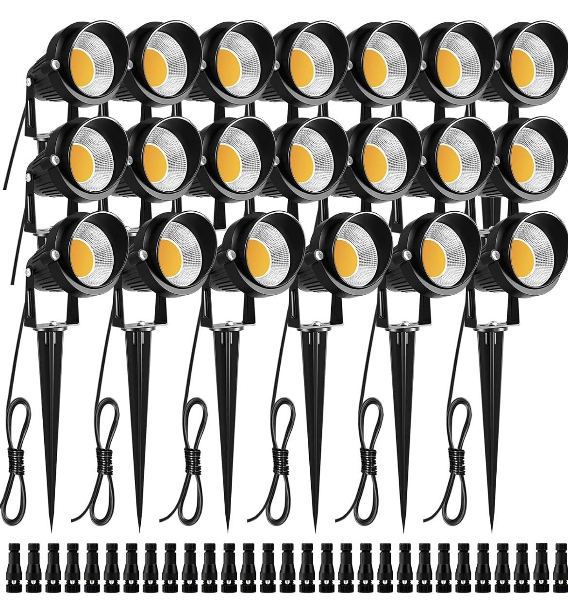 ZUCKEO 10W Low Voltage Landscape Lighting LED Landscape Lights, 12V 24V Waterproof Outdoor Spotlights