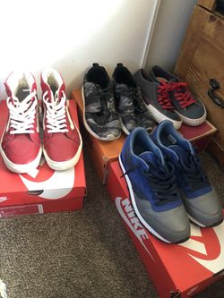 Vans, roshes, pf flyers, reebok shoes