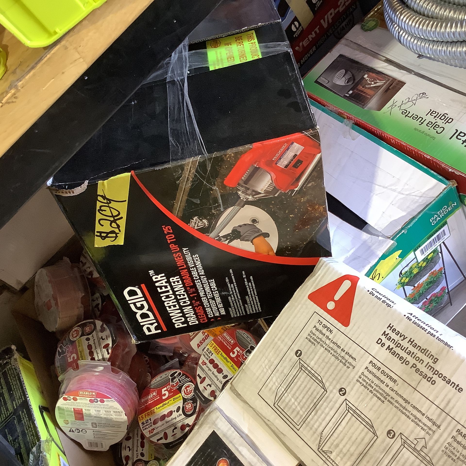 RIDGID PowerClear 120 Volt Drain Cleaning Snake Auger Machine for Heavy Duty Pipe Cleaning for Tubs Showers and Sinks