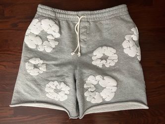 Gray Denim Tears Cotton Wreath Shorts