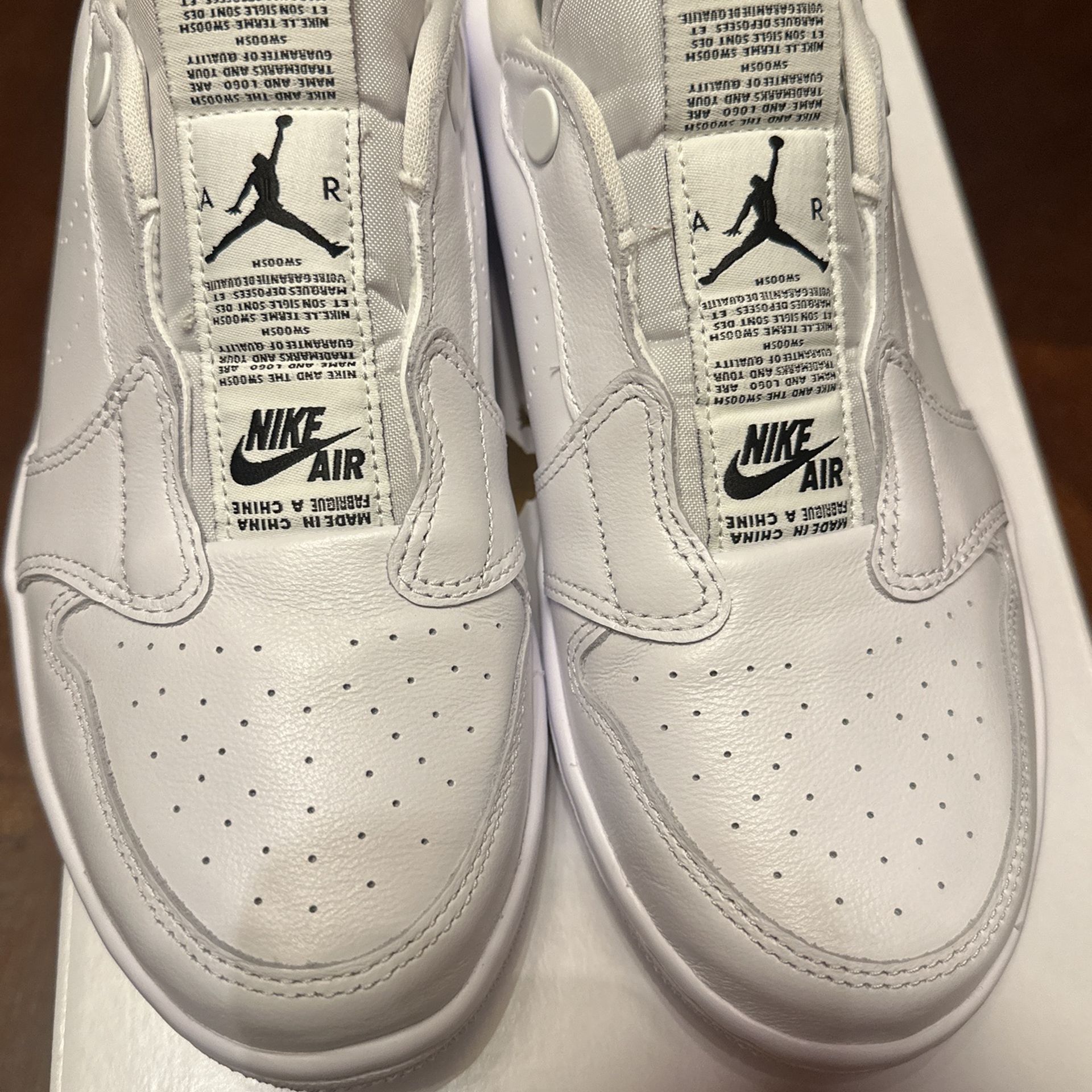 Nike Air Jordan Retro Low Slip On White/black Women`s Shoe Size