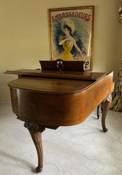 Beautiful Burl wood baby grande Knabe piano (5 ft 2in).
