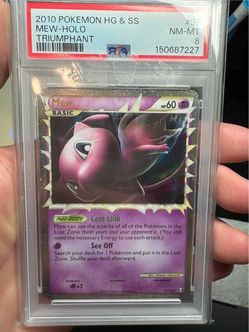 PSA 8 Mew Holo Triumphant 97/102 Pokemon Card