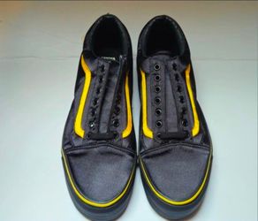 Vans X Opening Ceremony black and yellow satin old school shoes