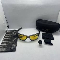 Oakley OO9127-03 PIT BULL Gunmetal FMJ Orange Icons Sunglasses 62-18 Usa Perfect