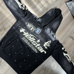 Black Faded Hellstar Hoodie 