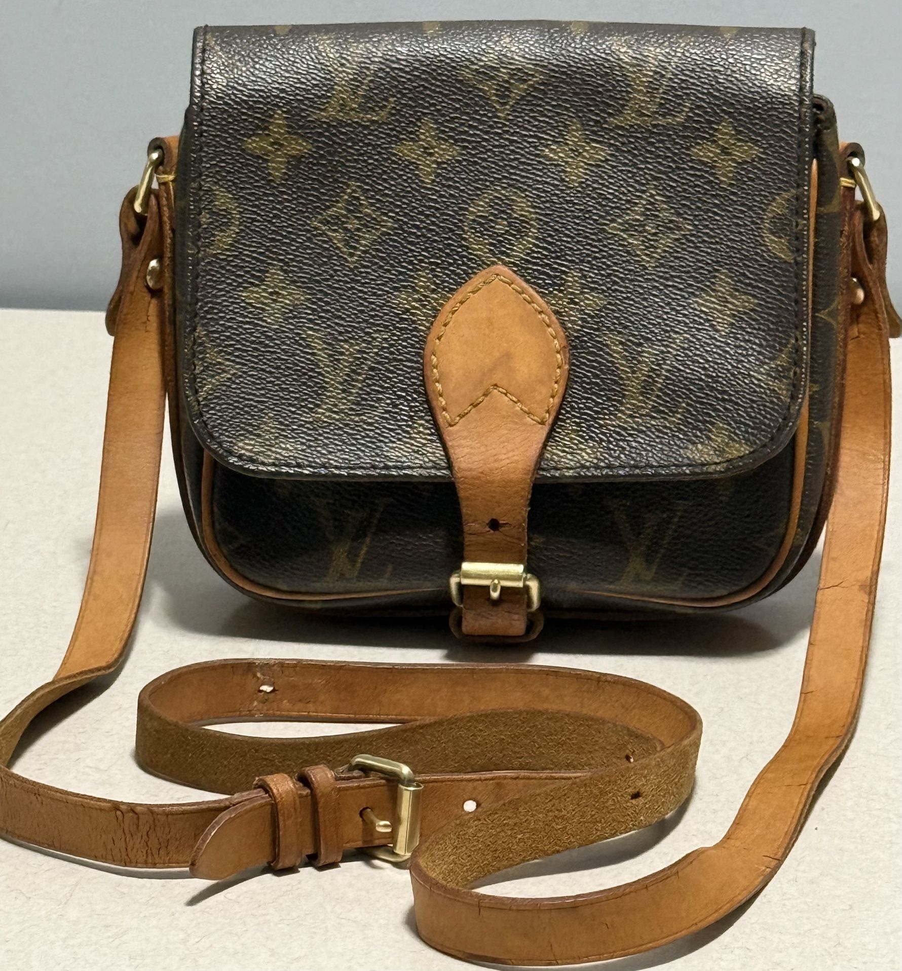 Louis Vuitton Vintage Cartouchiere PM Monogram Canvas Leather