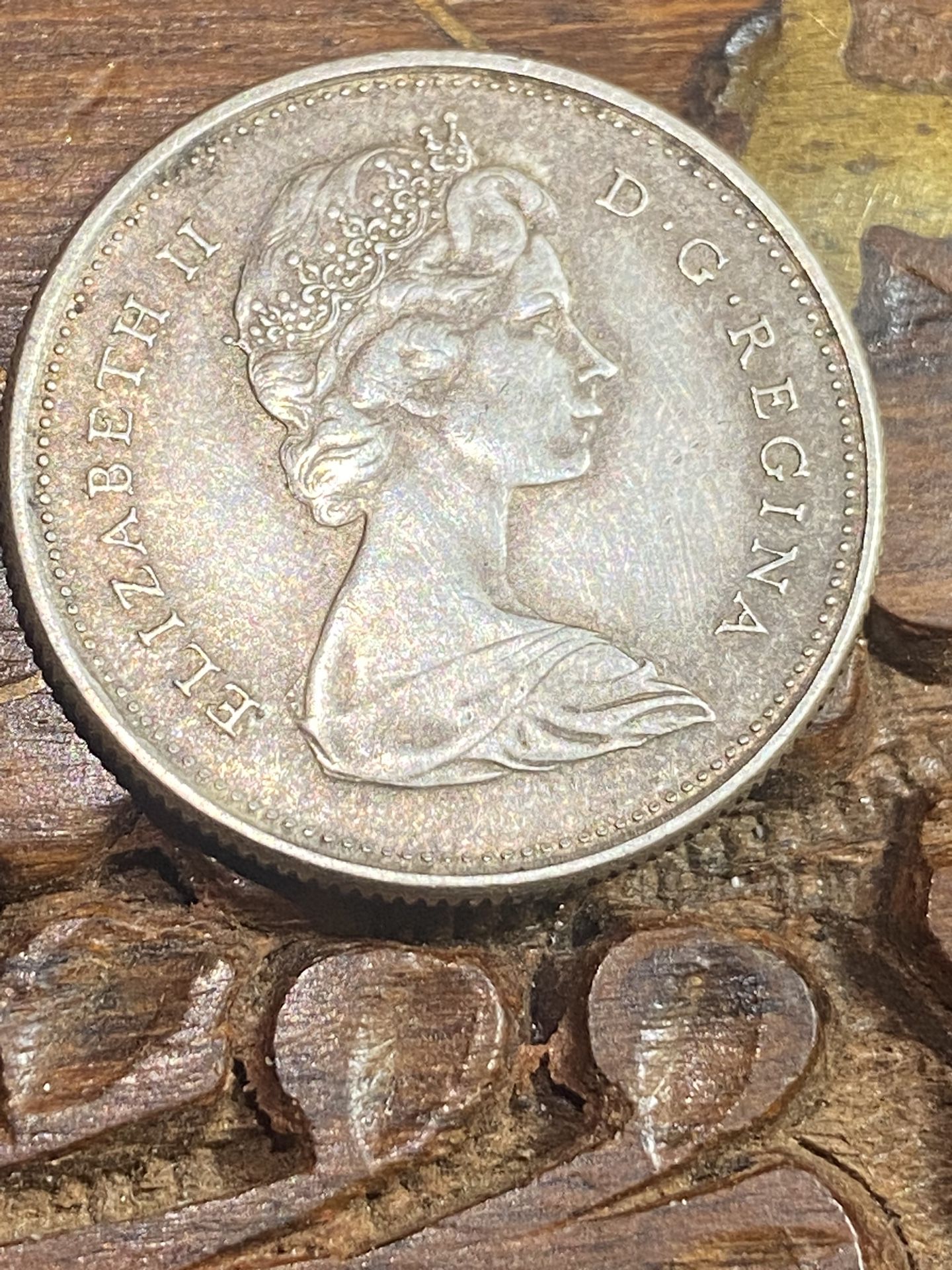 1967 Canada 25 Cents Silver Bobcat Coin Confederation Quarter Elizabeth 0918