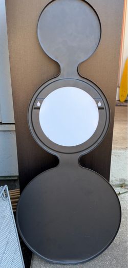 Modern Triple-Circle Metal Wall Mirror / Accent Decor