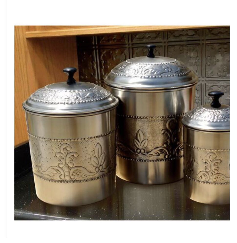 Old Dutch Victoria 3-pc. Embossed Kitchen Canister Set