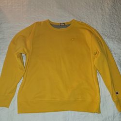 Champion Fleece Yellow Sweatshirt Xl