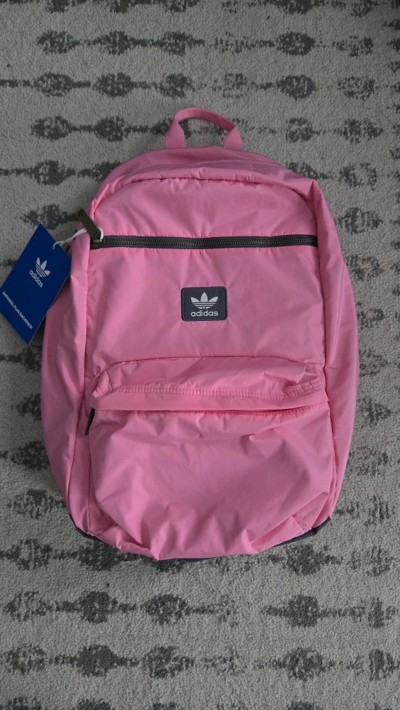 Adidas Original Pink Backpack Trendy Barbie Gym School Travel Bag