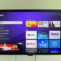 TV 50 Inches with wall mount and ROKU Stick 