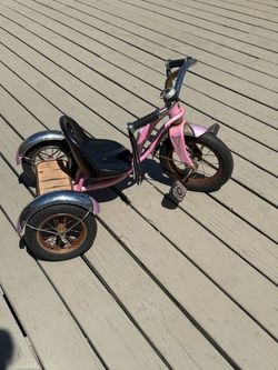 Vintage Pink Kids Tricycle