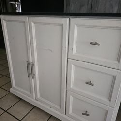 Wood Cabinet On Wheel