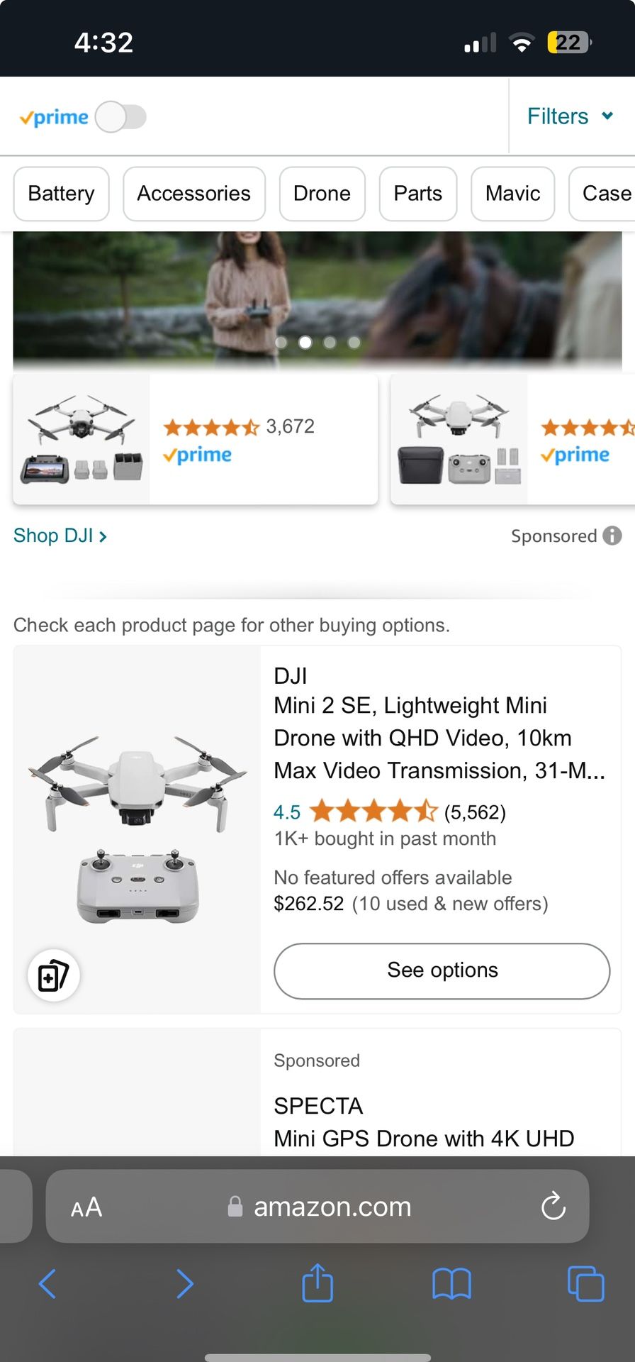 DJI MINI 2 SE Drone 5k CAMERA