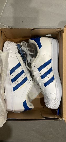 Blue striped superstar. 70s basketball shoe. Barley Brand new Freshly cleaned. Size 4.5