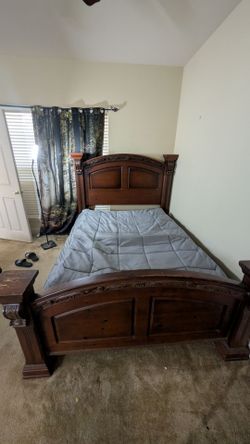 Hard wood bed frame
