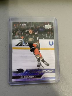 2023-2024 Upper Deck Series 2 Hockey Card Leo Carlsson Young Guns 