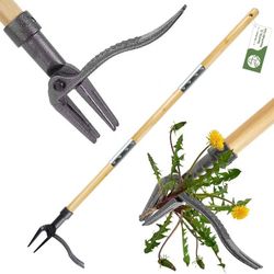 new Weed Puller Tool, Stand Up Heavy Duty Root Removal Tool with 4-Claw Head & Long Handle, Garden Hand Weeding Tool - Easily Remove Weeds Without Ben