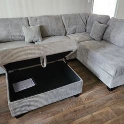 Sectional Sofa Set W/USB Port