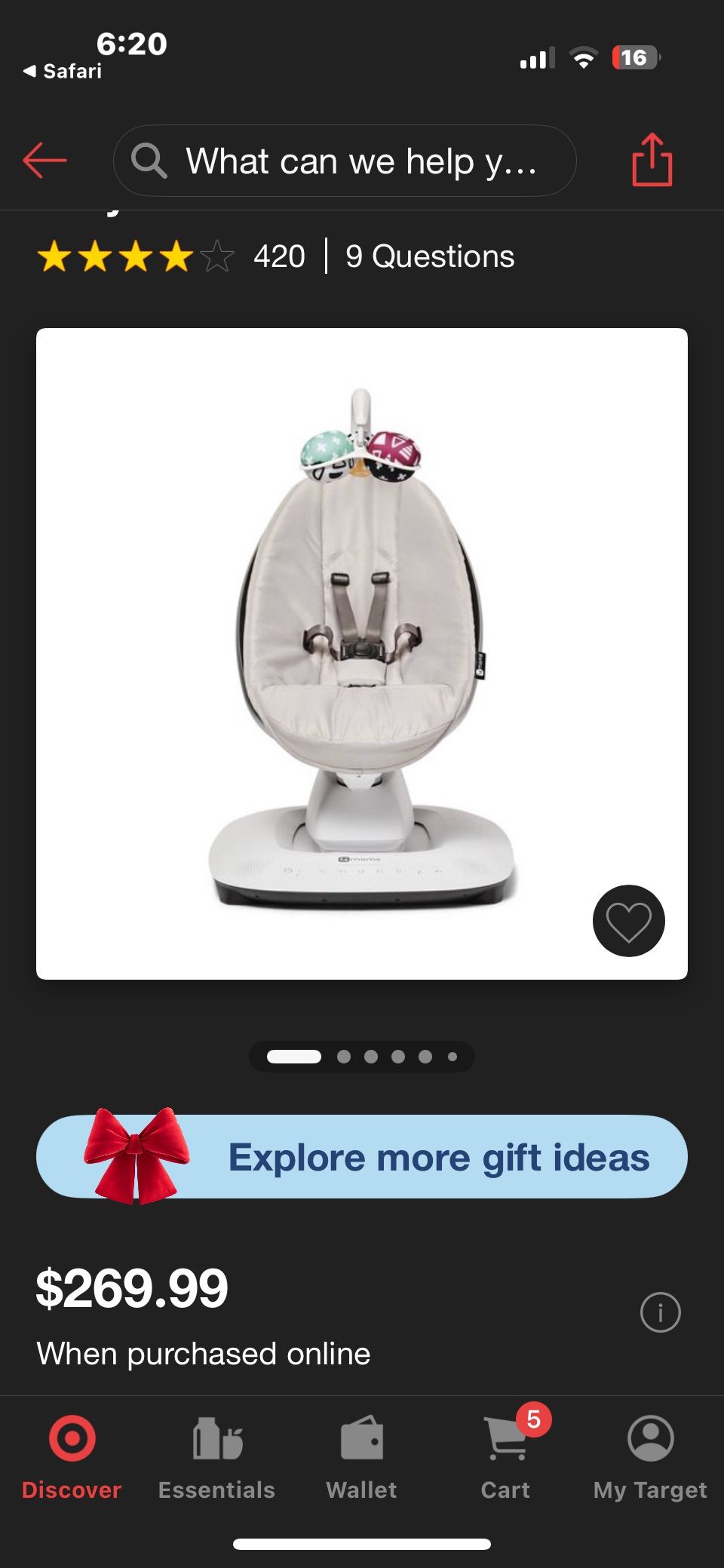 Brand New MommaRoo Motion Swing